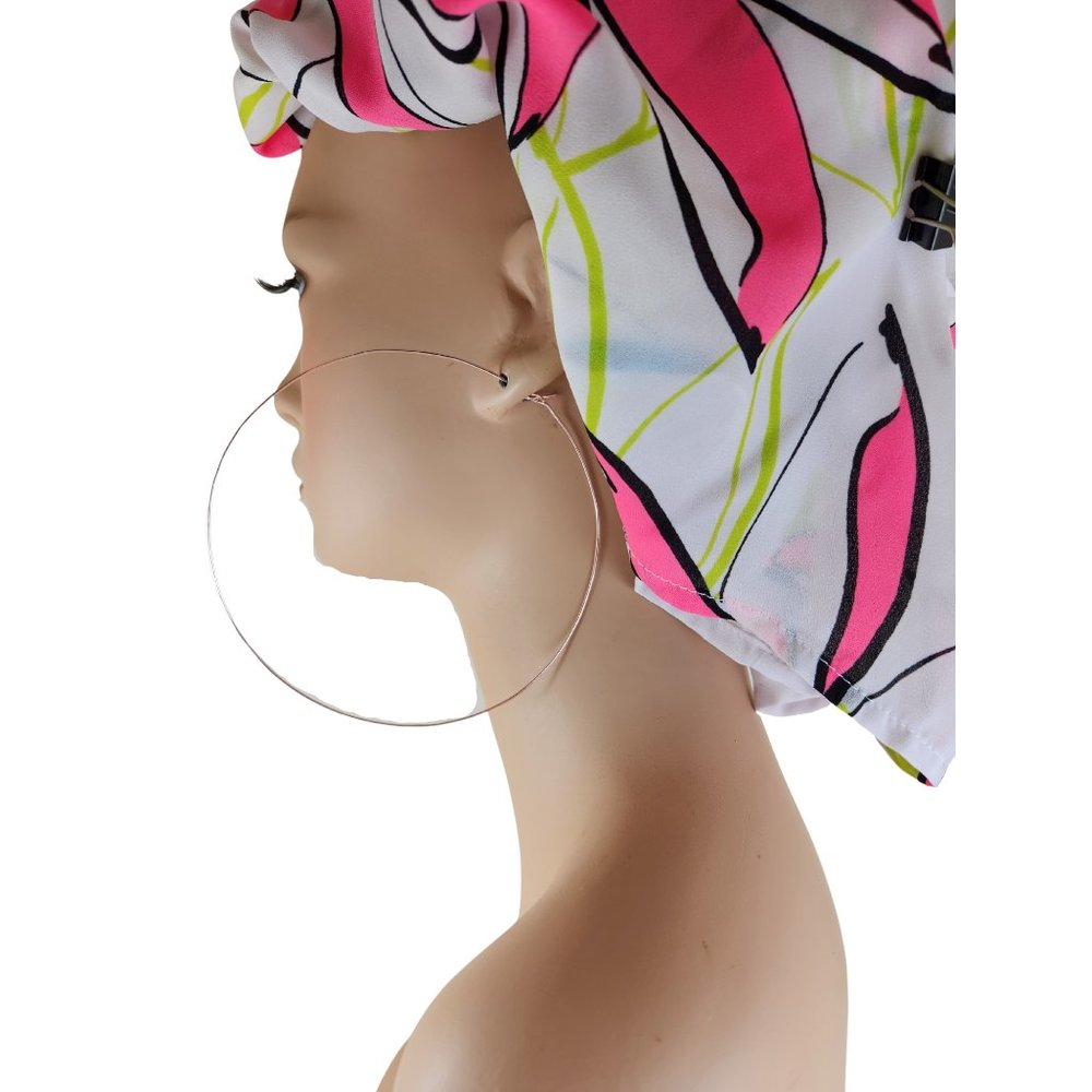 4 Inch Hoop Earrings are Boho Style are Rose Gold Threaders Pierced Earrings NEW